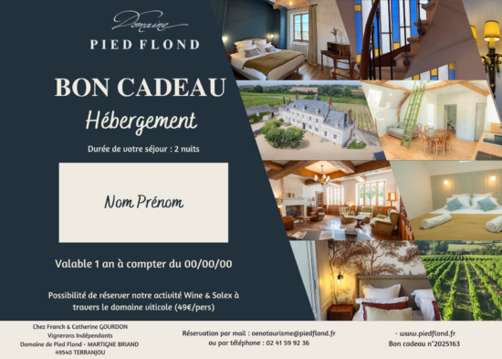 Bon Cadeau hébergement 2 nuits